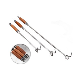 Thép không gỉ đậm Lấy Móc Câu Cá Thịt Sắc Nét Móc Chống bỏng Tay Cầm Dài Móc Thịt Heo Móc Câu Cá Thịt Móc Ngoài Trời Chọn Bacter