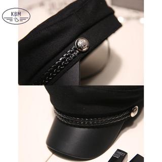 Mũ da KBM Mũ thủy thủ Mũ phẳng Thuyền trưởng Du lịch Cadet Mũ FSSG