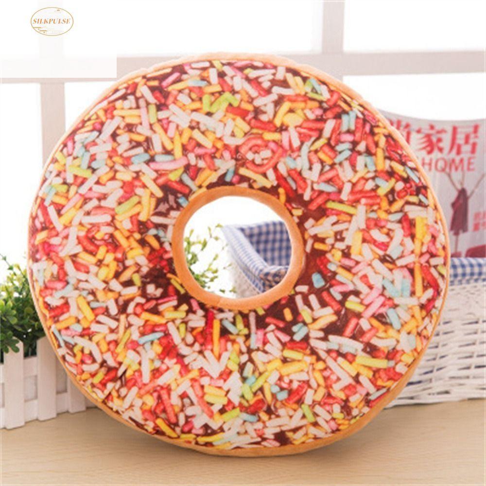 SILKPULSE Donut Sang Trọng Đồ Chơi Trẻ Em Đồ Chơi Sinh Nhật Ngủ Gối Sô Cô La Donut Gối Bọc Sofa Ghế Đệm