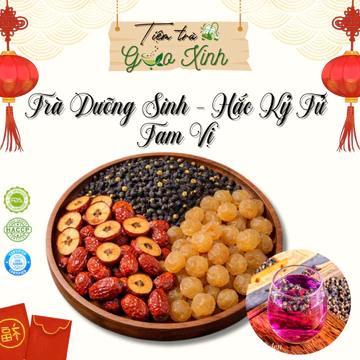 Trà Dưỡng Sinh Tam Bảo Long Nhãn, Táo Đỏ, Hắc Kỷ Tử - Trà Thảo Mộc Dưỡng Nhan, An Thần, Ngủ Ngon