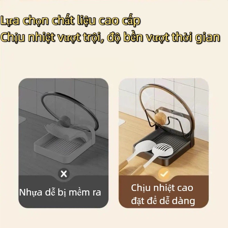Kệ Để Vung Nồi 1 và 2 Tầng Có Khay Hứng Nướ ,Kệ Để Thớt Treo Tường ,Giải Phóng Mặt Bàn Bếp