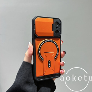 Mech chống rơi ba trong một khung thích hợp cho vỏ điện thoại từ tính 17 Apple 16 Promax 15 / 14 / 13 bao gồm tất cả vỏ cứng silicon