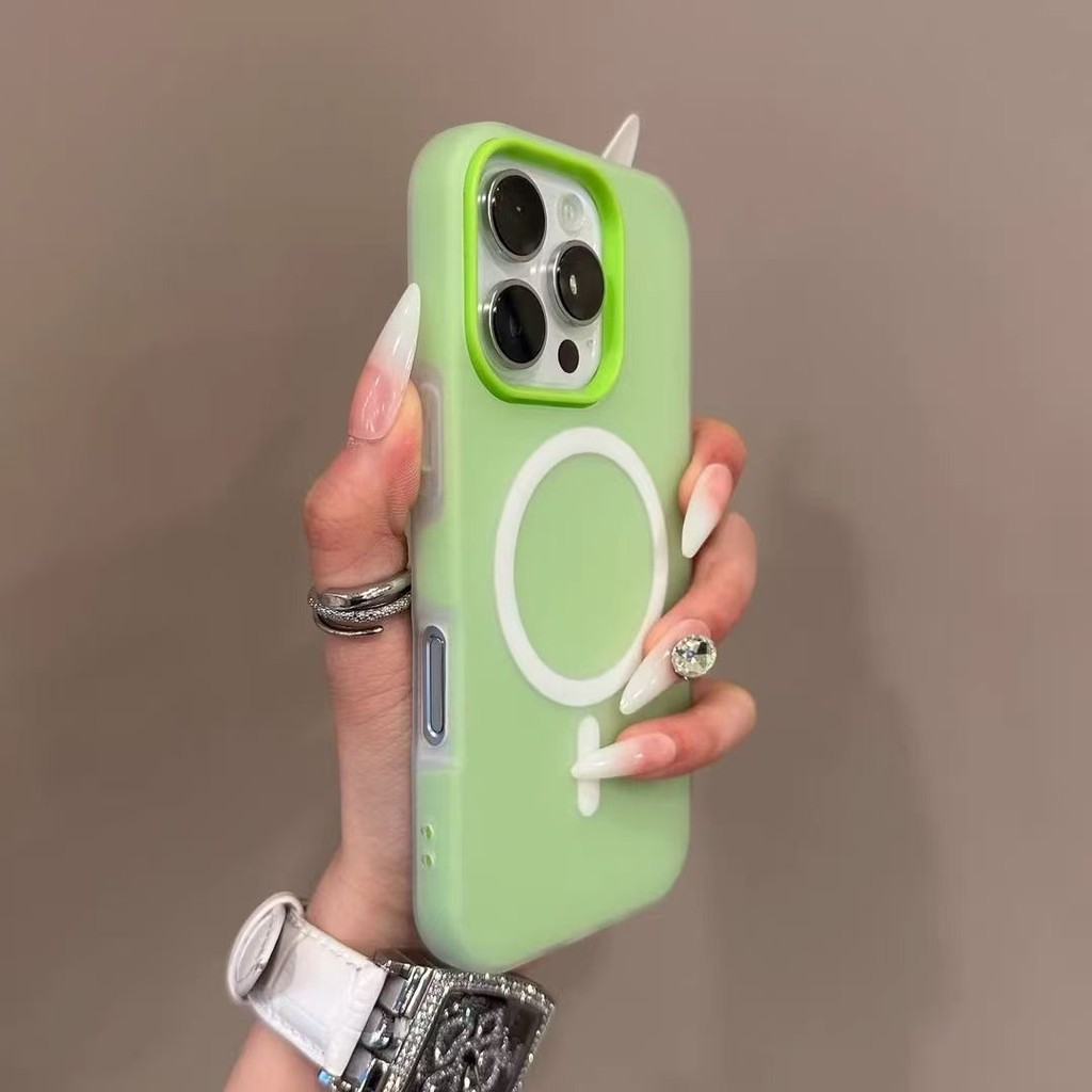 Hai trong một jelly từ trường cho iPhoen17promax/16promax vỏ điện thoại di động iPhone15pro ý tưởng 14/13
