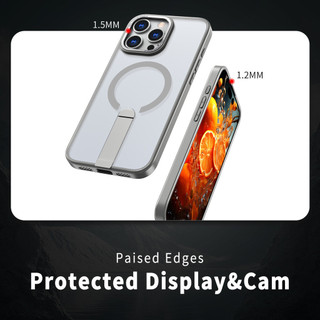 Ốp điện thoại giá đỡ kim loại từ tính mạnh mẽ cho iPhone 17 16 15 14 13 12 11 Pro Max Plus Vỏ cứng không khí
