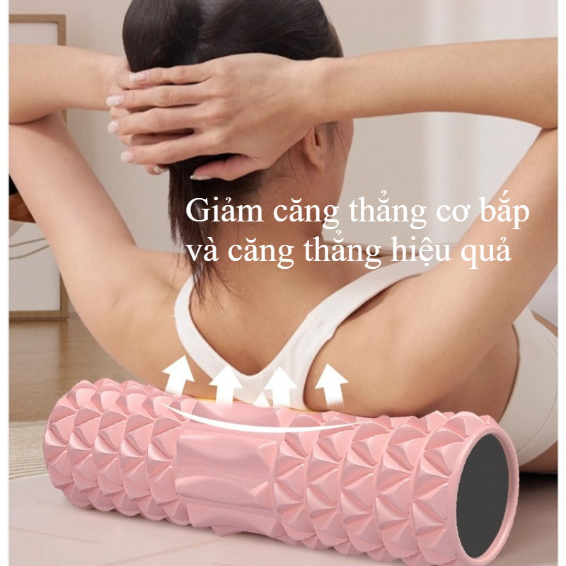 Con Lăn Massage Gai Nhọn Giãn Cơ Toàn Thân - Foam Roller Cao Cấp Tập Yoga Gym Tại Nhà Hiệu Quả Cao