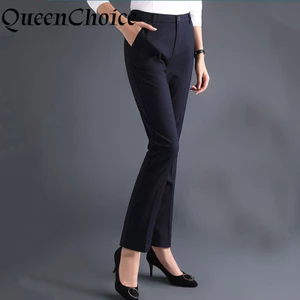 S-5XL Quần Bút Chì Đen Chắc Chắn Cho Nữ Văn Phòng