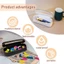Hộp cọ trang điểm FAVORITEGOODS, Túi đựng mỹ phẩm dung tích lớn chống thấm nước, da PU trong suốt có dây kéo đóng bút chì Phụ kiện du lịch