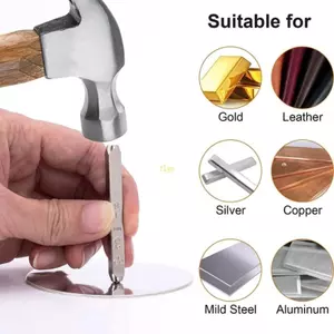 Flgo 12 Miếng Punch Stamp Set 63mm Họa Tiết Hoa Matte Metal Stamping Tool