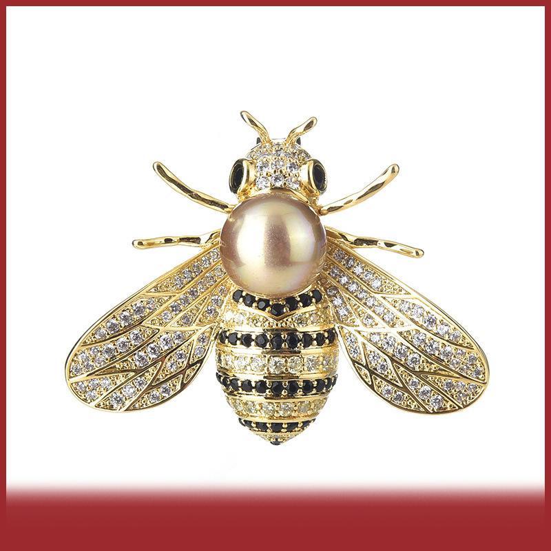 Cod côn trùng loạt Trâm tinh tế ít ong trâm cài pha lê Rhinestone pin đồ trang sức