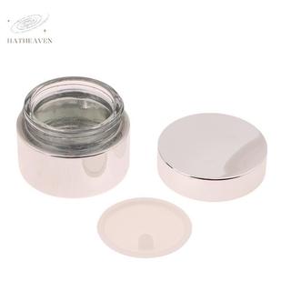 [hatheaven] Lọ Mỹ Phẩm 5-50g Kem Mặt Chai Thủy Tinh Bạc Lọ Kem Hộp Đựng Mỹ Phẩm Trống Móng Tay Keo Bình Đựng Trang Điểm Du Lịch Đẹp
