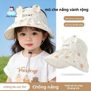 Mũ chống nắng Kuromi cho bé gái – mũ vành rộng dễ thương điều chỉnh size thoáng khí đi chơi hè