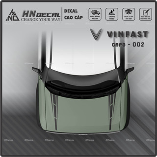 DECAL DÁN CAPO XE VF3 - TEM DÁN CAPO VF3 MẪU MỚI NHẤT Tem VF3 cao cấp ( MẪU 02 )