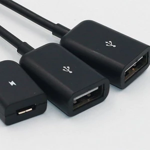 Exhila Universal USB C Splitter với cổng USB và USB Kết cấu PVC Cáp chia di động Thích hợp cho máy tính xách tay và điện thoại
