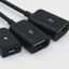 Exhila Universal USB C Splitter với cổng USB và USB Kết cấu PVC Cáp chia di động Thích hợp cho máy tính xách tay và điện thoại