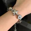 Vòng tay nữ đa năng thời trang và đa năng zircon star heart button