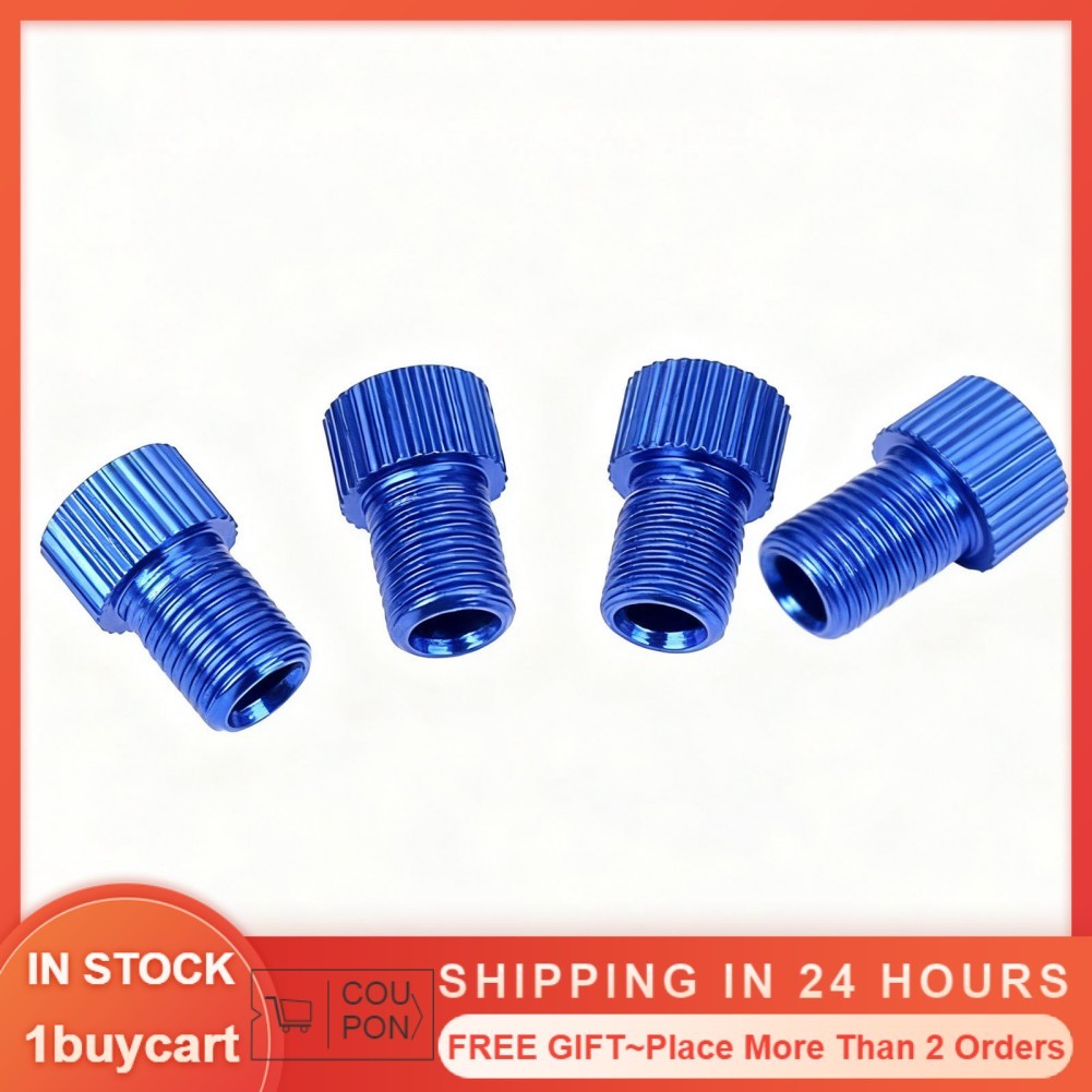 1buycart1 Bộ điều hợp van xe đạp Đầu phun hợp kim nhẹ và nhôm chuyển đổi sang Schrader Turn UK US Lắp đặt dễ dàng cho xe đạp đường bộ