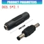 Yoo Universal DC5 5x2 1mm Cắm Điện Ổ Cắm Cặp ABS Bộ Chuyển Đổi Kim Loại DC5521