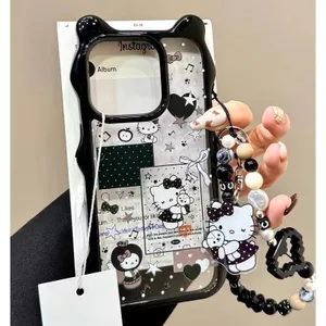 Gấu Hello Kitty Thích Hợp Cho Apple 16 / 15 / 14 / 13 / 12 / 11PROMAX Vỏ Điện Thoại Tai Mèo Nữ 26.3.26