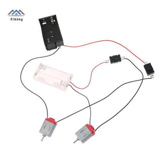 ELBBKG Trắng 130 Bộ Động Cơ Với 2xAA Pin Lưu Trữ Và Công Tắc 16500 RPM Mini DIY Mô Hình Mạch Động Cơ Điện Tử Bộ Mới