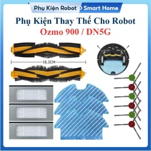 Phụ kiện Thay Thế Robot Ozmo900 Model DN5G, Chổi Lăn, Chổi Cạnh, Bộ Lọc Hepa, Khăn Lau, Nắp Chặn Chổi Lăn, Nước Lau Sàn