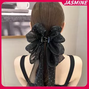 JASMINE Thời Trang Nơ Lớn Vuốt Tóc Kẹp Siêu Cổ Tích Tính Khí Mũ Đội Đầu Nữ Kẹp Tóc Ngọt Ngào Phụ Kiện Tóc JASMINE