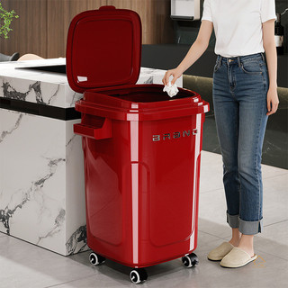 Thùng rác cao cấp không uốn cong Chất liệu nhựa dày có bánh xe Thùng rác nhà bếp dung tích lớn có thể thiết kế tiện dụng Thùng rác khử mùi lật có thể mở rộng đường kính nhiều kích cỡ