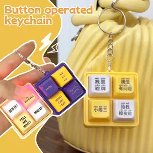 1 / 2 / 3 CÁI - Đồ chơi Fidget kích hoạt bằng giọng nói | 4 nút Rebound cao cấp có âm thanh vui nhộn | Móc khóa giảm căng thẳng lặp lại