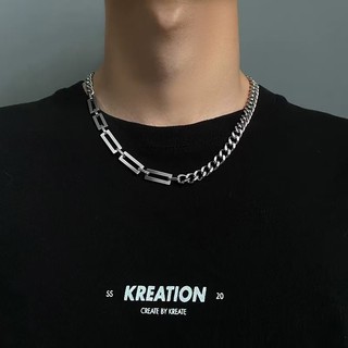 MIGILA Vòng Cổ Steel Titan Phong Cách Hip-Hop và Đường Phố, Không Phai Màu cho Thời Trang Unisex