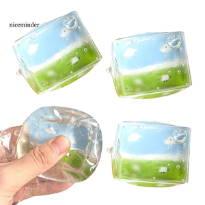 Thư Giãn Bóp Đồ Chơi Ice Cube Đồ Chơi Giảm Căng Thẳng Bầu Trời Xanh Mây Cừu Bóp Mềm Co Giãn Trong Suốt Cảm Giác Thư Giãn Fidget Đồ Chơi Ủng Hộ Cho Trẻ Em Người Lớn