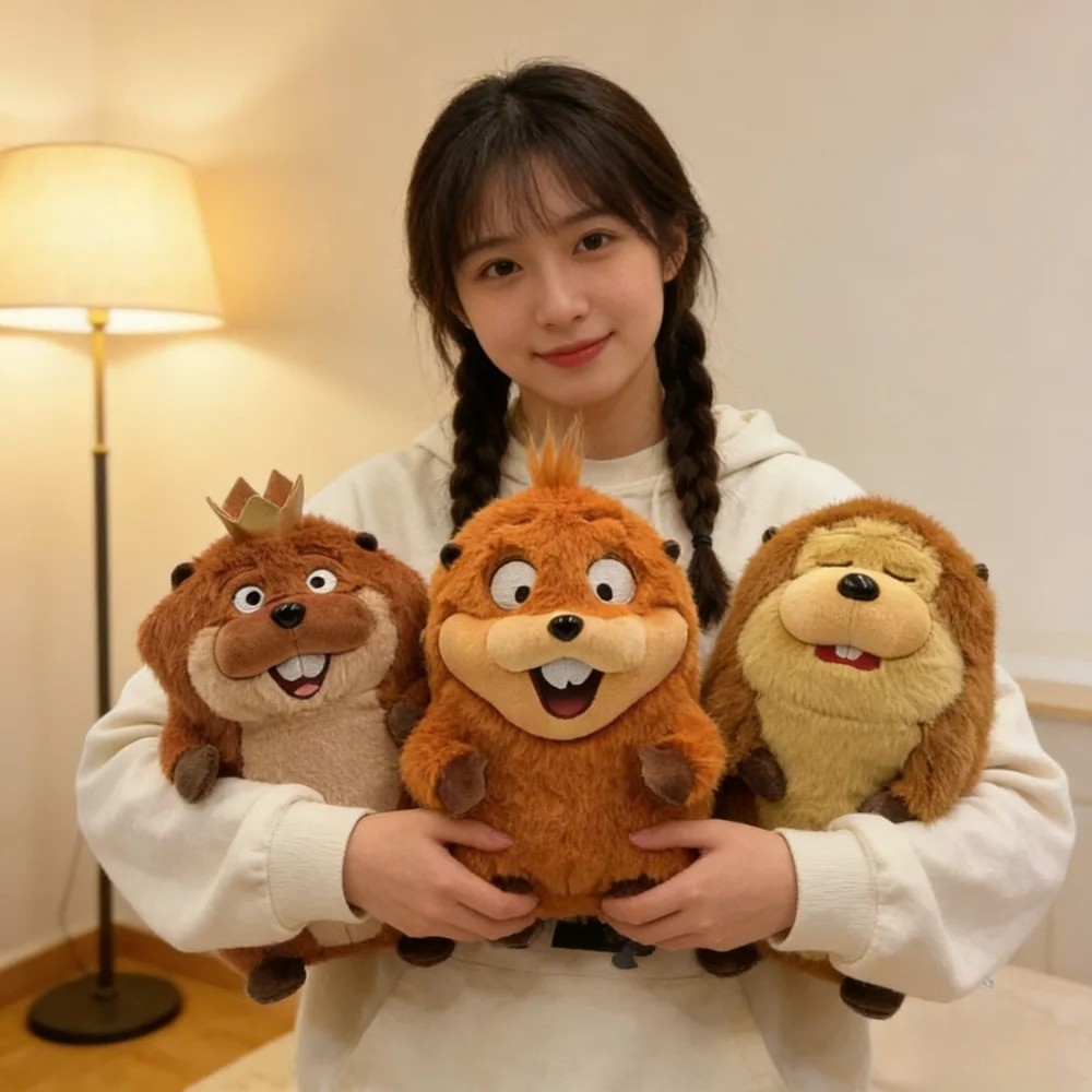 Anime Phễu Mabel Beaver Sang Trọng Búp Bê Kawaii Mềm Lông Tơ Hải Ly Nhồi Bông Động Vật Sang Trọng Đồ Chơi Quà Tặng Sinh Nhật Trang Trí Nhà