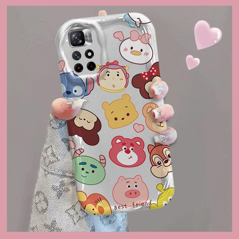 Vỏ silicon hoạt hình cho Redmi Note 11 11S 12 Pro 4G 3D Phụ kiện TPU mềm Sanrio Lotso Vỏ điện thoại chống sốc
