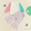 Bộ bé gái 6M-4Y Áo dài tay thêu cầu vồng với quần loe in hình Shamrock