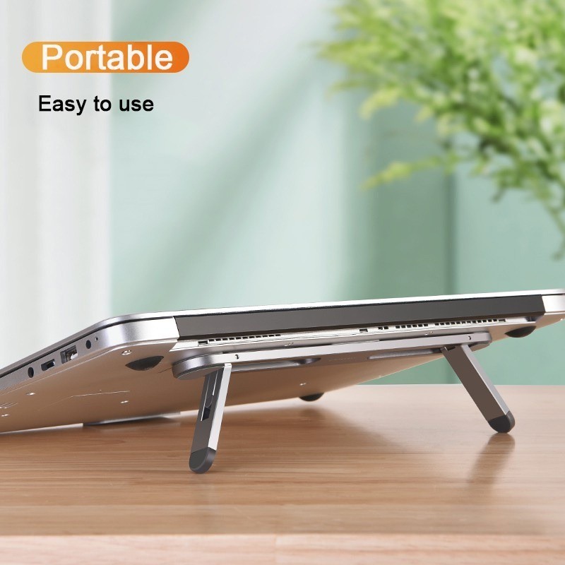 Kệ, Giá đỡ laptop hợp kim có thể gập lại gọn gàng giúp tỏa nhiệt chống nóng máy tính latop