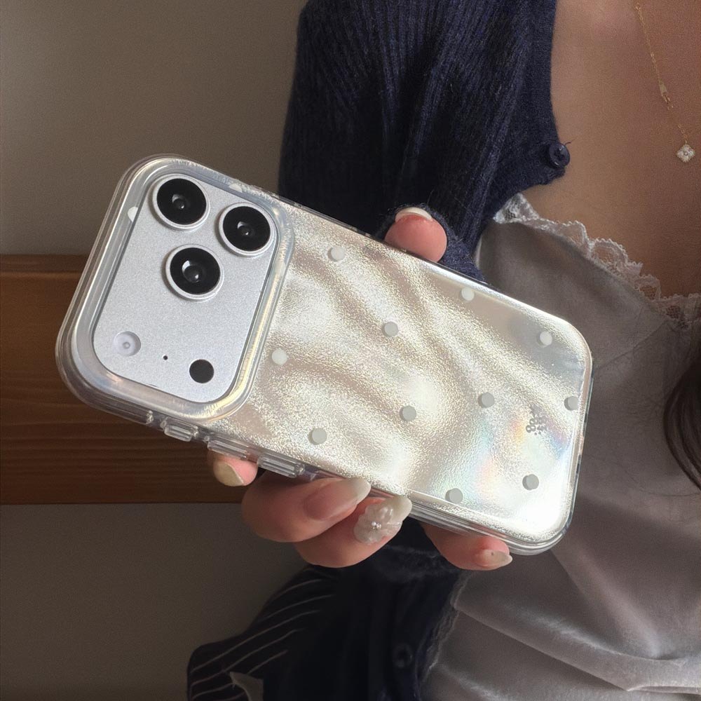 Ốp Lưng Cứng Tương Thích Với iPhone 13 14 14Pro 14ProMax 15 15Pro 15ProMax 16 16Pro 16ProMax 17 17Pro 17ProMax Ốp Họa Tiết Điểm Sóng Xanh