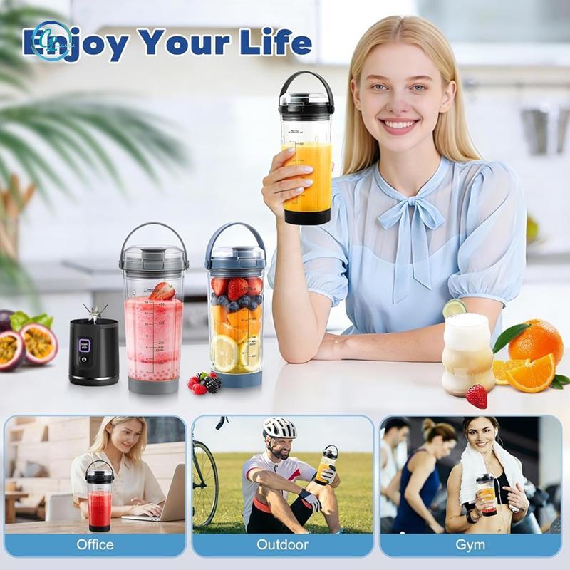 Dành cho Phụ kiện máy xay sinh tố cầm tay Blast- Cốc xay sinh tố (18 Oz), Bình trộn có nắp đậy & nắp đậy cho dòng BC100 & dòng BC151 Đen