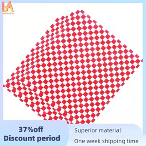 100 Chiếc Túi Đựng Kẹo checkered Lót Giấy Bọc Thực Phẩm, Chất Béo Đuổi, Sandwich Burger Đóng Gói, Đỏ Trắng