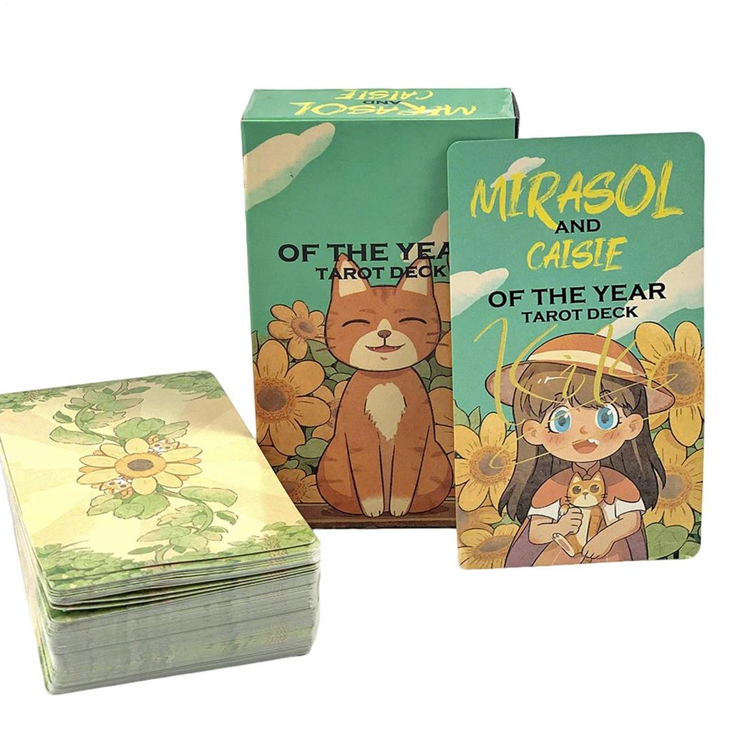 Tarot Cards Tarot Card Set Year Theme 10.5x6.2cm Pocket Size Spirit Deck Book 78X For Divination Astrology junlavn
