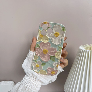 Tranh Sơn Dầu Hoa Vỏ Điện Thoại Xiaomi Redmi Note 15 14 13 Pro Plus Note15 Kem Wavy Edge 3D Siêu Mỏng Hàn Quốc Dễ Thương Chống Rơi Cặp Đôi Thiết Kế Mới Vỏ Thời Trang