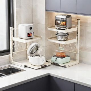 Giàn để Bếp Lò Vi Sóng Kéo Ra được Kệ Lưu Trữ Dụng Cụ Nhà Bếp điều Chỉnh Kệ để Gia Vị Trên Bàn