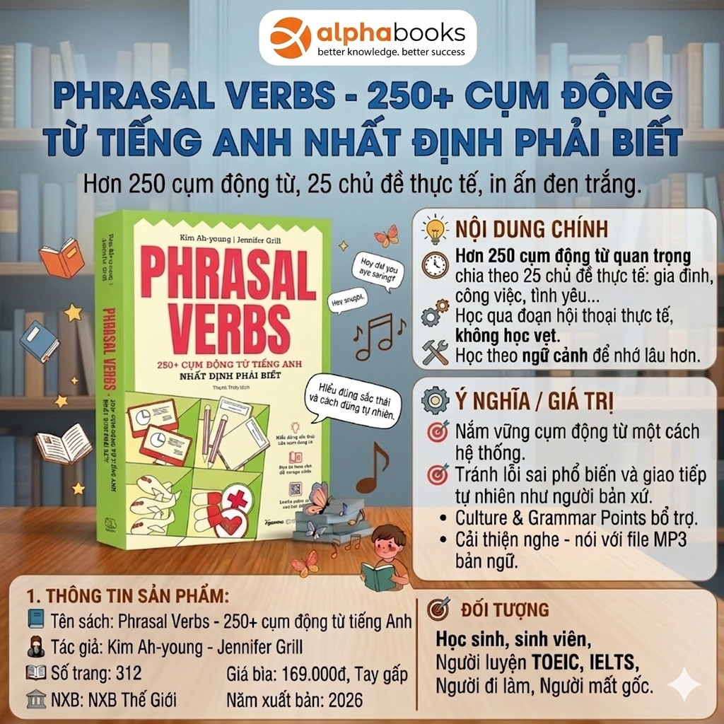 Sách - PHRASAL VERBS: 250+ cụm động từ tiếng Anh nhất định phải biết (Gamma)