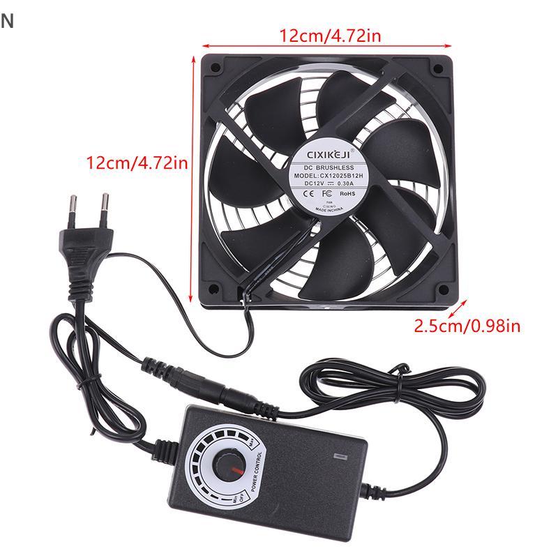 NS 12CM 2700RPM Quạt Làm Mát Có Bộ Điều Khiển + 2 Vỏ Lưới Kim Loại 12V Khung Máy BTC Máy Làm Việc Tủ Tản Nhiệt Máy Chủ Quạt NS
