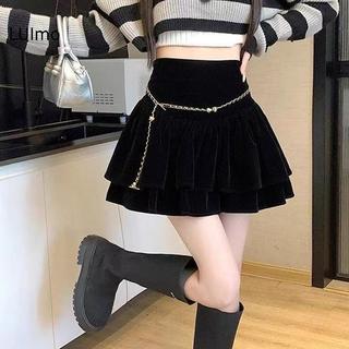 Váy nữ LUImo cao cấp nhung, phù hợp mặc hàng ngày vào mùa thu