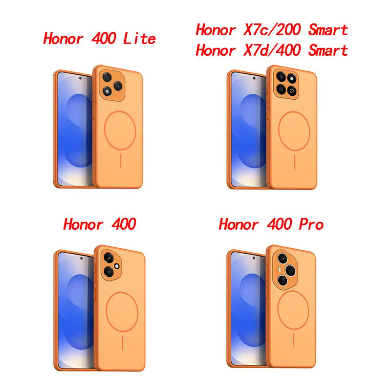 Ốp điện thoại thông minh cho Honor 600 400 PRO LITE & SMART X7C X7D & 200SMART 4G 5G có bảo vệ ống kính tròn, Độ trong suốt mượt mà, Nút trang trí kiểu kim loại, Chống vân tay và A