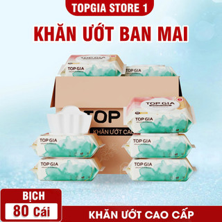 Thùng khăn ướt Topgia 80 tờ không cồn không parabens an toàn cho mẹ và bé TopGia Store1