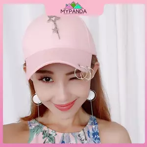 Mũ bóng chày thể thao cho bé gái, chất liệu cotton, thiết kế Hàn Quốc