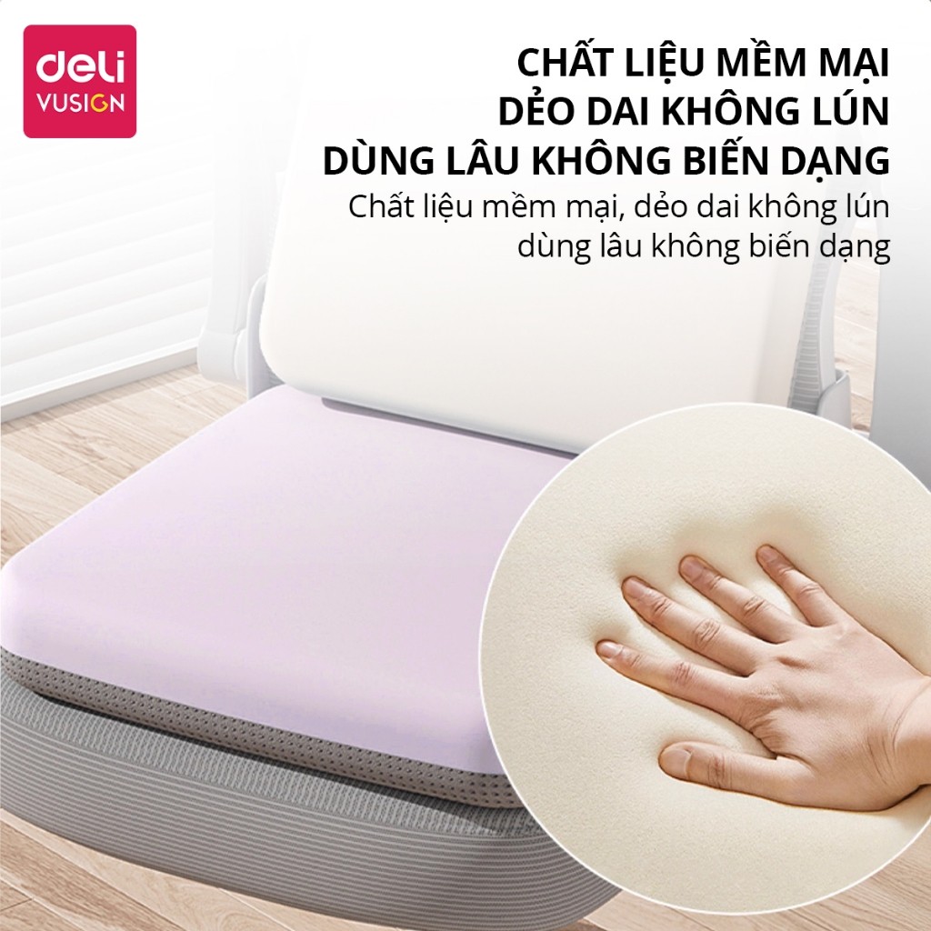 Đệm Lót Ghế Deli Êm Ái, Đàn Hồi Chất Liệu Mút Hoạt Tính, Nệm Ngồi Đa Năng Thoáng Khí Chống Đau Xương Cụt Giảm Ê Mông