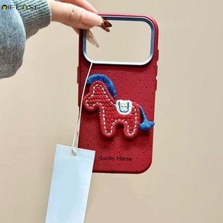 Dành Cho Samsung Galaxy A57 A37 A15 A14 A13 A72 A52 A32 M32 A22 F42 A22s M22 A12 F12 4G 5G Ốp Điện Thoại 3D Stereo Sang Trọng Lông Tơ Thêu Ngựa Năm Mới Mùa Đông Vỏ Mềm Dễ Thương