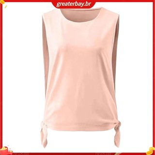 Deryu.mx Áo tank top Thắt Nút Phong Cách Thể Thao Thoáng Khí Mềm Mại Và Thấm Hút Mồ Hôi Cho Nữ Tập yoga gym Chạy Bộ