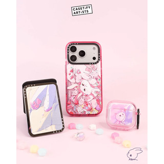 CASECASE X Kiera Won Club Bunny Pink Fizz & Peri Purple Clear Hard Từ Hút Tác Động Dành Cho Apple IPhone 12 13 14 15 16 17 Pro Max Air Plus