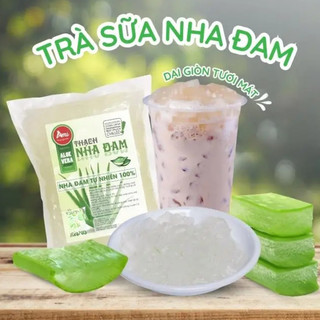 [Thùng 10 Gói] Nha Đam Ami Nhãn Xanh 1kg, Topping Ăn Vặt Thơm Ngon Giòn Sần Sật
